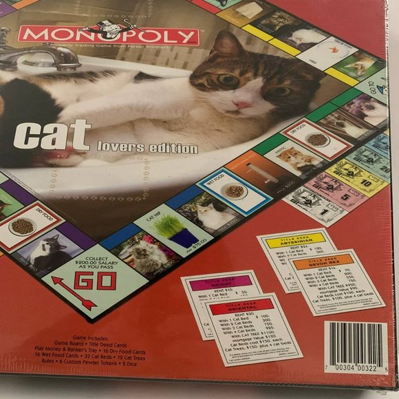 Vintage Monopoly Cat‎ Lovers Edition Board Game Rare 2007 Hasbro Sealed - Picture 6 of 7